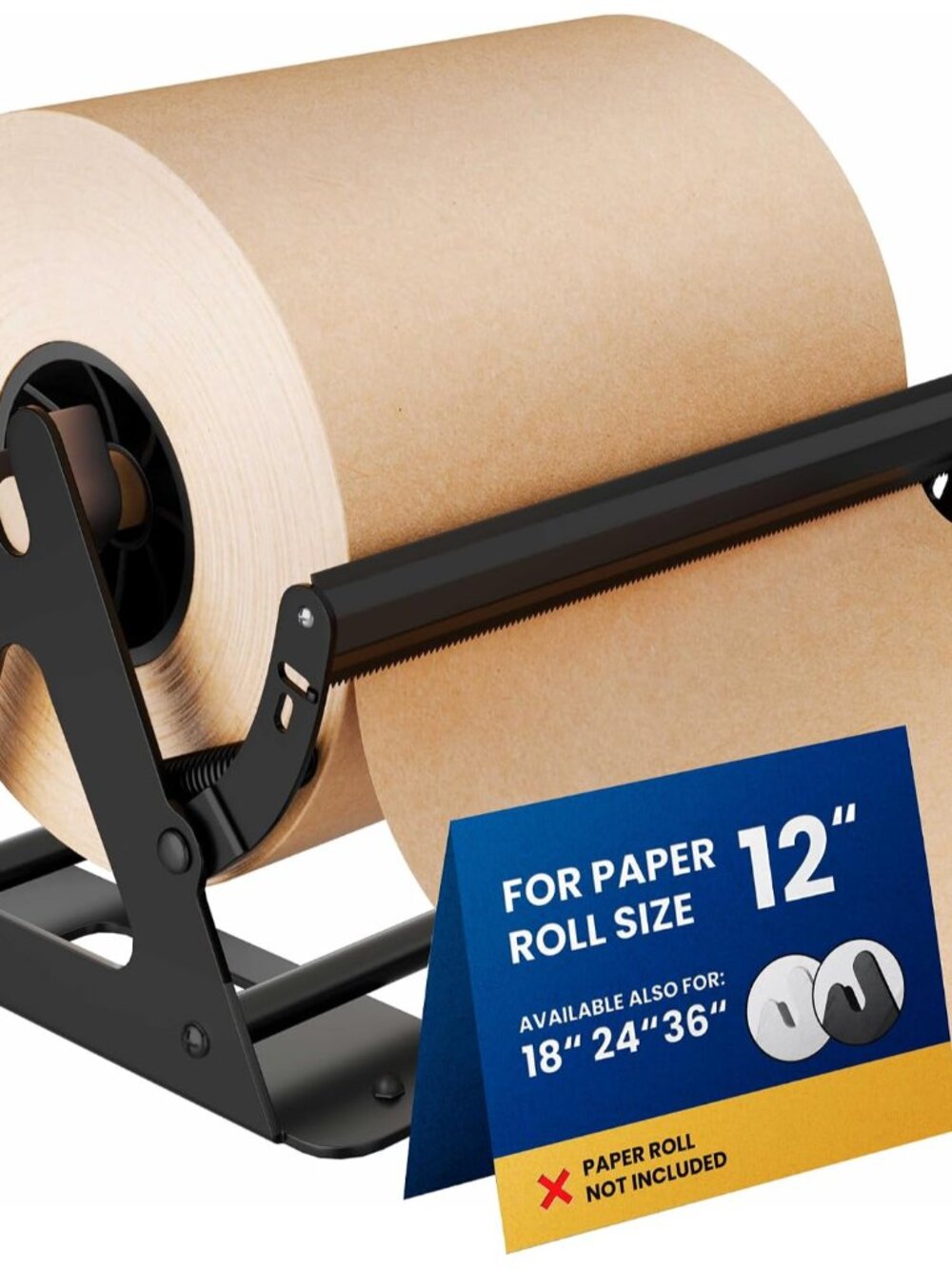 12 Inch Paper Roll Dispenser and Cutter for Kraft, Butcher Paper